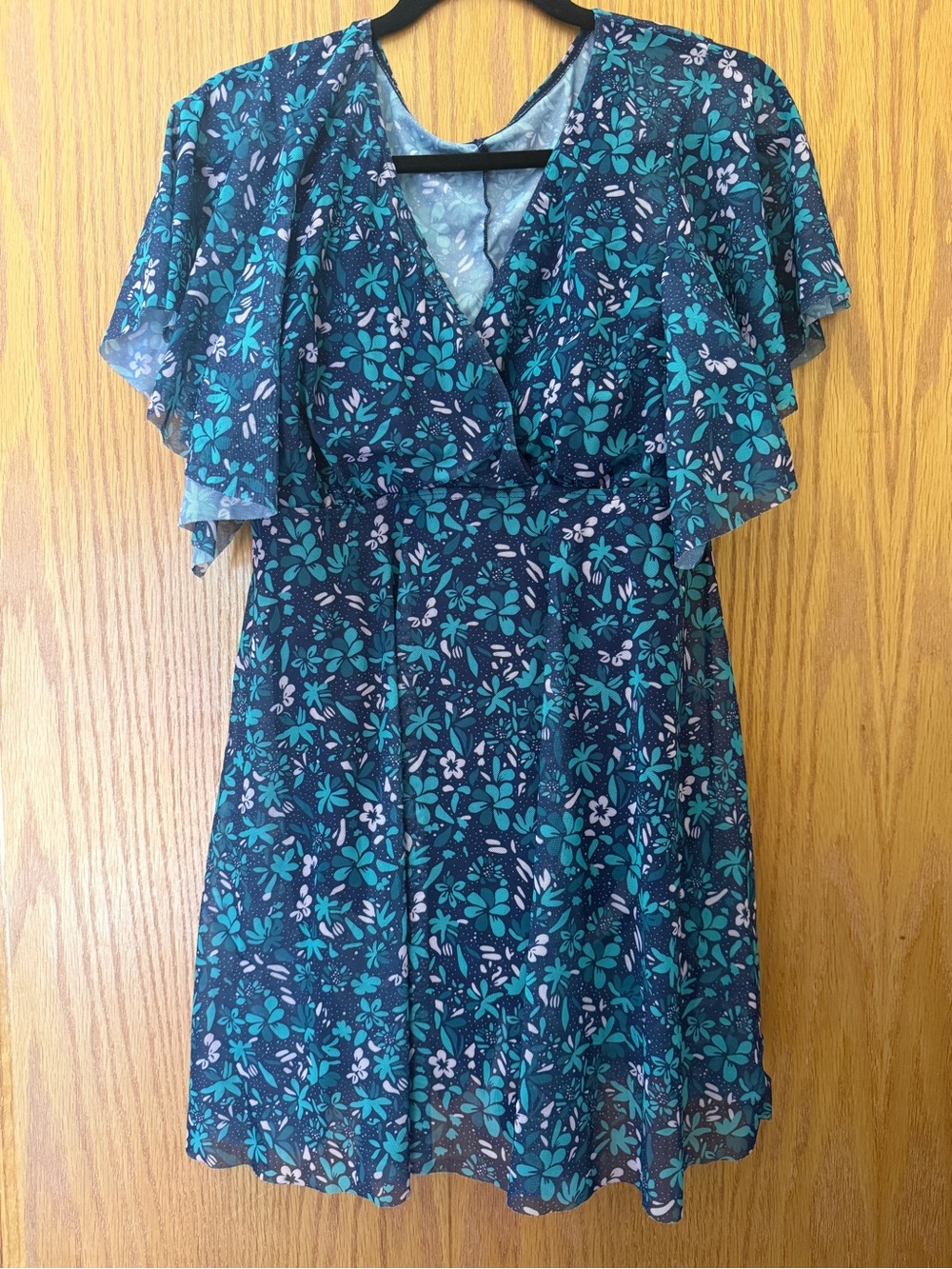 BloomChic Floral Flutter Sleeve Swim Dress Size 12